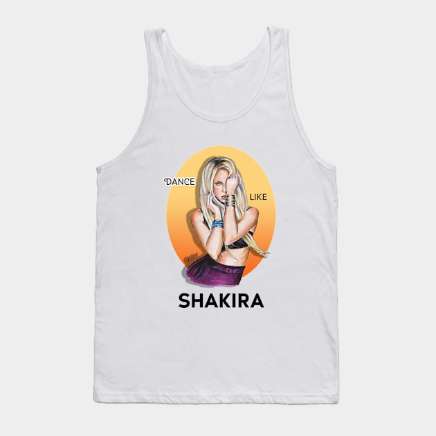 Dance like Shakira Tank Top by Viktoria Love Art